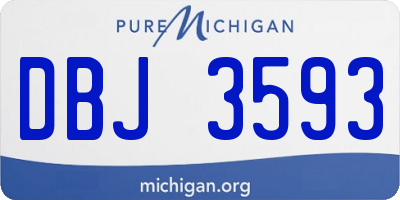 MI license plate DBJ3593