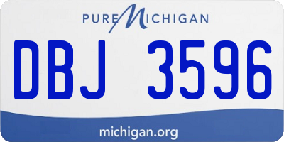 MI license plate DBJ3596