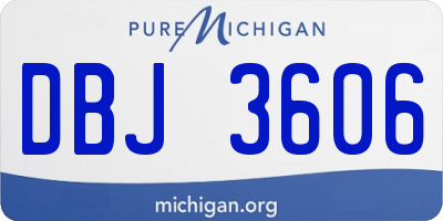 MI license plate DBJ3606