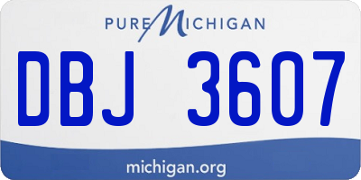 MI license plate DBJ3607