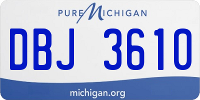 MI license plate DBJ3610