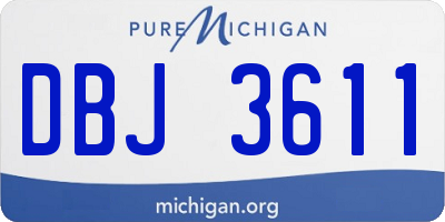 MI license plate DBJ3611