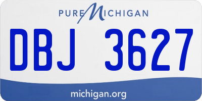 MI license plate DBJ3627