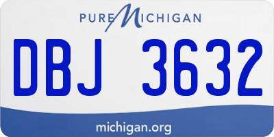 MI license plate DBJ3632