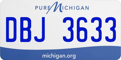 MI license plate DBJ3633
