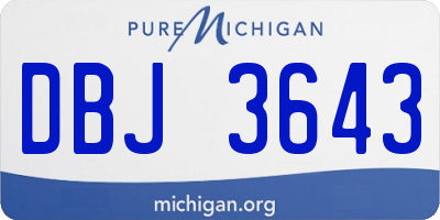 MI license plate DBJ3643