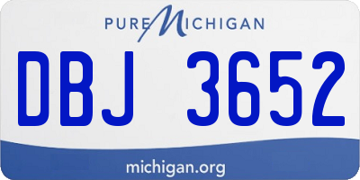 MI license plate DBJ3652