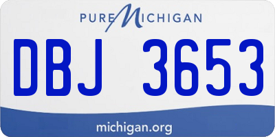MI license plate DBJ3653