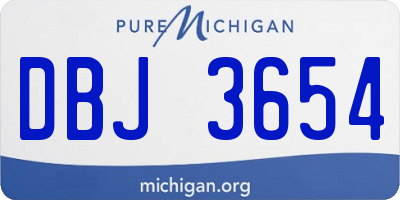 MI license plate DBJ3654