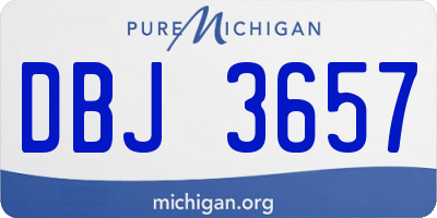 MI license plate DBJ3657