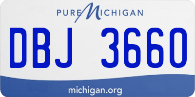 MI license plate DBJ3660
