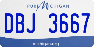 MI license plate DBJ3667