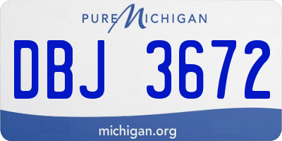 MI license plate DBJ3672