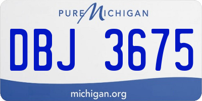 MI license plate DBJ3675