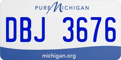 MI license plate DBJ3676