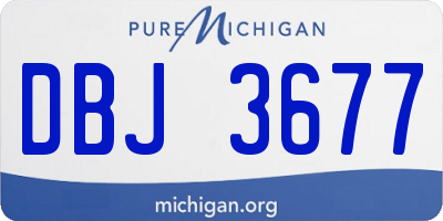 MI license plate DBJ3677