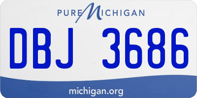 MI license plate DBJ3686