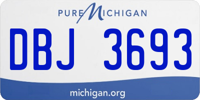 MI license plate DBJ3693