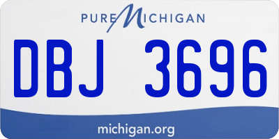 MI license plate DBJ3696