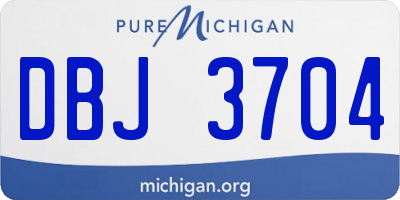 MI license plate DBJ3704