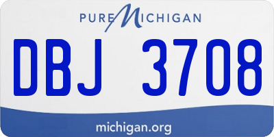 MI license plate DBJ3708