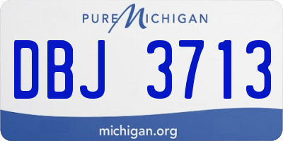 MI license plate DBJ3713