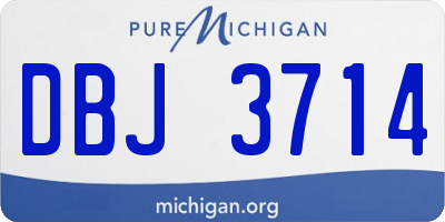 MI license plate DBJ3714