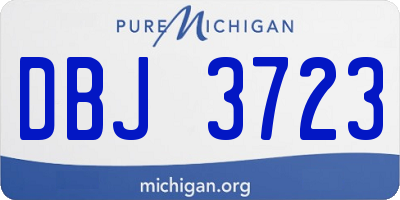 MI license plate DBJ3723