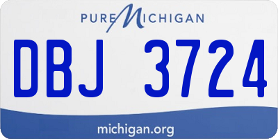 MI license plate DBJ3724