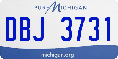 MI license plate DBJ3731