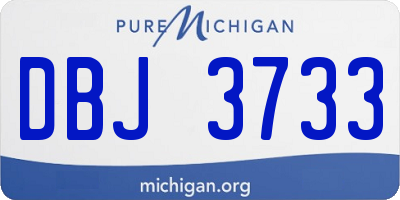 MI license plate DBJ3733