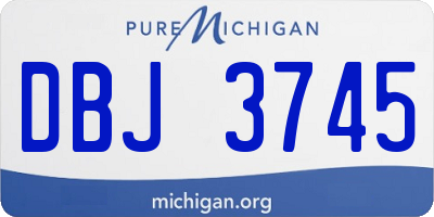 MI license plate DBJ3745