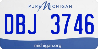 MI license plate DBJ3746