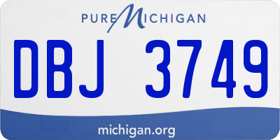 MI license plate DBJ3749