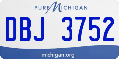 MI license plate DBJ3752