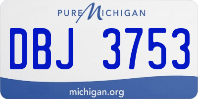 MI license plate DBJ3753