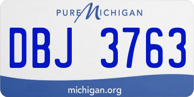 MI license plate DBJ3763