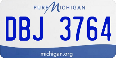 MI license plate DBJ3764
