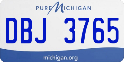 MI license plate DBJ3765