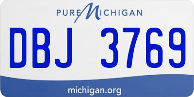 MI license plate DBJ3769