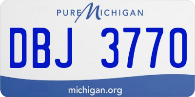 MI license plate DBJ3770