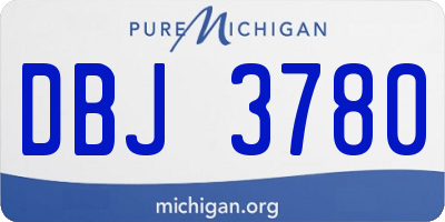 MI license plate DBJ3780