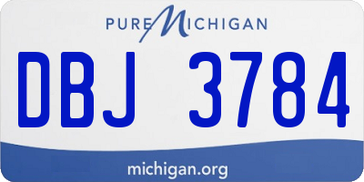 MI license plate DBJ3784