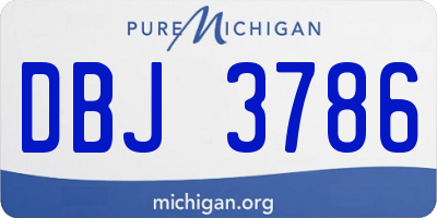 MI license plate DBJ3786