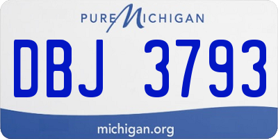 MI license plate DBJ3793