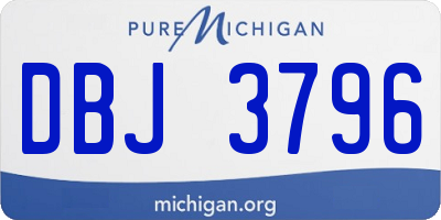 MI license plate DBJ3796