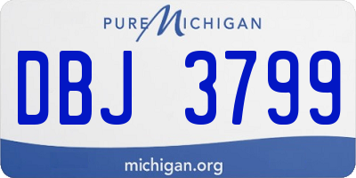 MI license plate DBJ3799