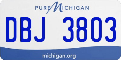 MI license plate DBJ3803