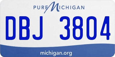 MI license plate DBJ3804