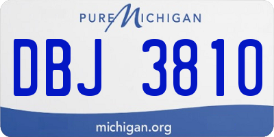 MI license plate DBJ3810
